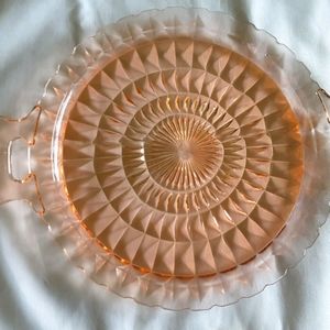 Jeanette  Diamond Cake Plate with Handles